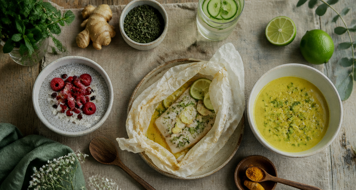 recette pour maigrir le ventre avec chia cabillaud soupe