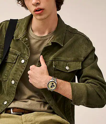 Fossil Autocross Watch for Men Two Tone_onwrist