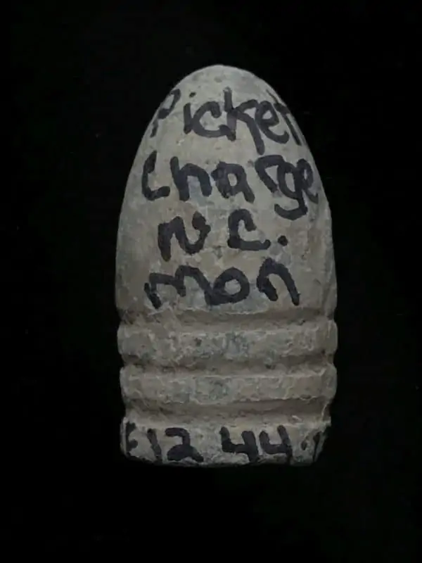 Authentic Civil War Bullet Recovered At The North Carolina Monument (Pickettâ€™s Charge Area) Gettysburg Certified