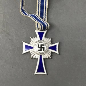 Original WWII Era German Mother’s Cross Ehrenkreuz der Deutschen Mutter In Silver Certified