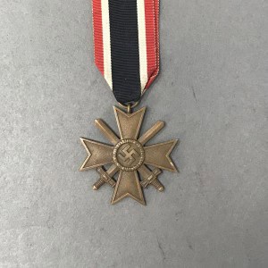 Original WWII German War Merit Cross With Swords 2nd Class With Ribbon Certified By The Gettysburg Museum Of History