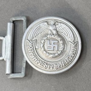 WWII German military belt buckle with swastika and eagle emblem.