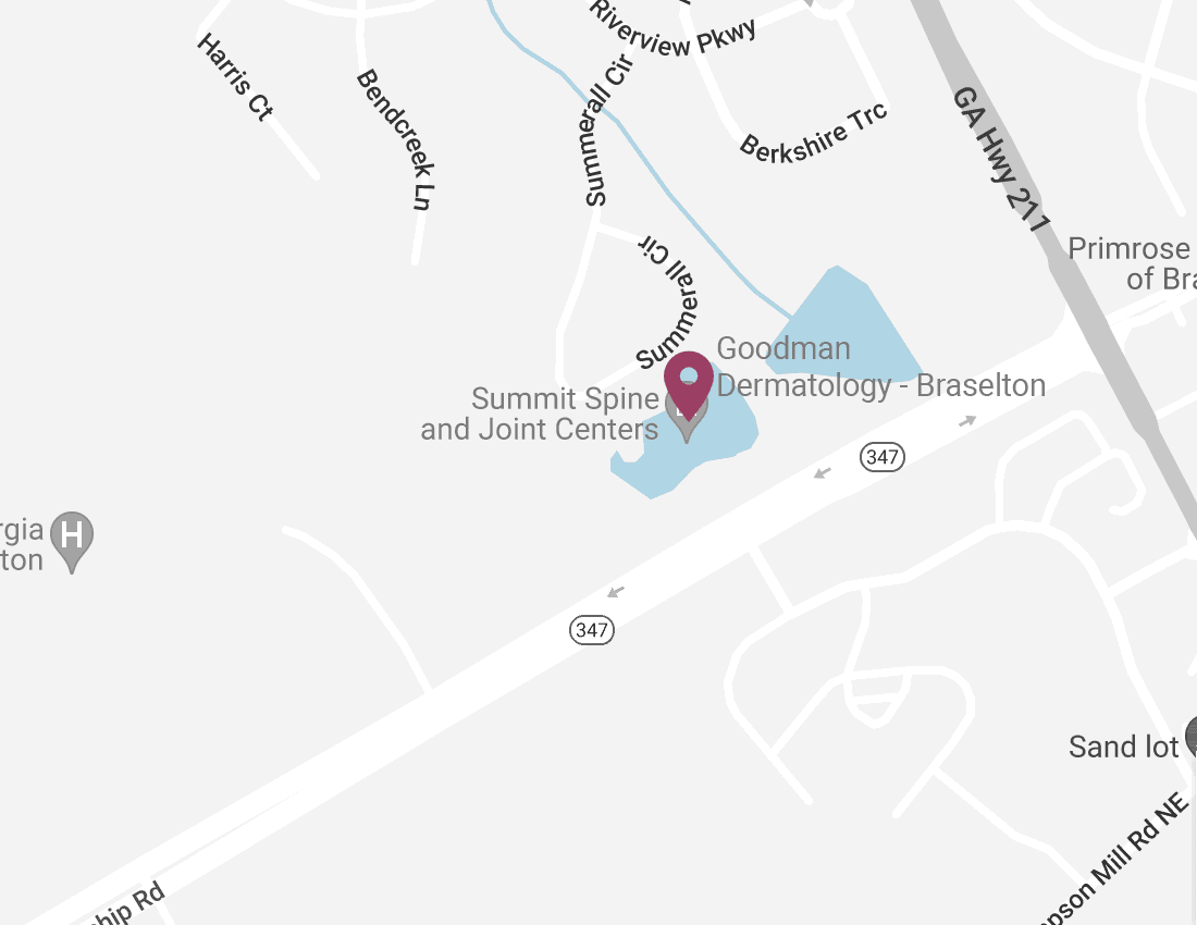 Map showing the location of Braselton