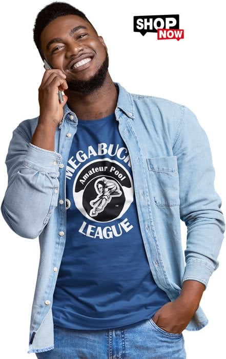 New York's No.1 Amateur Pool League 1 Mega-tshirt-blue
