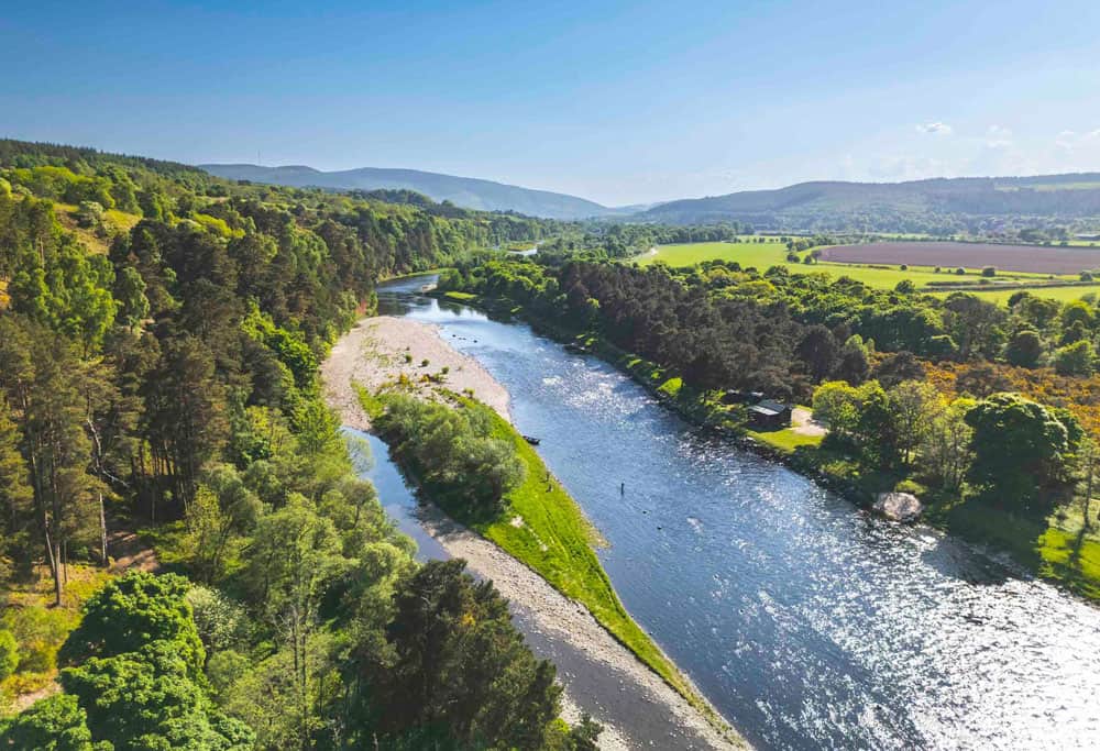 Upper Brae fishing beat on the River Spey