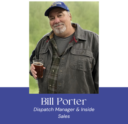 Bill Porter, Dispatch Manager & Inside Sales at VannGo, holding a drink outdoors.