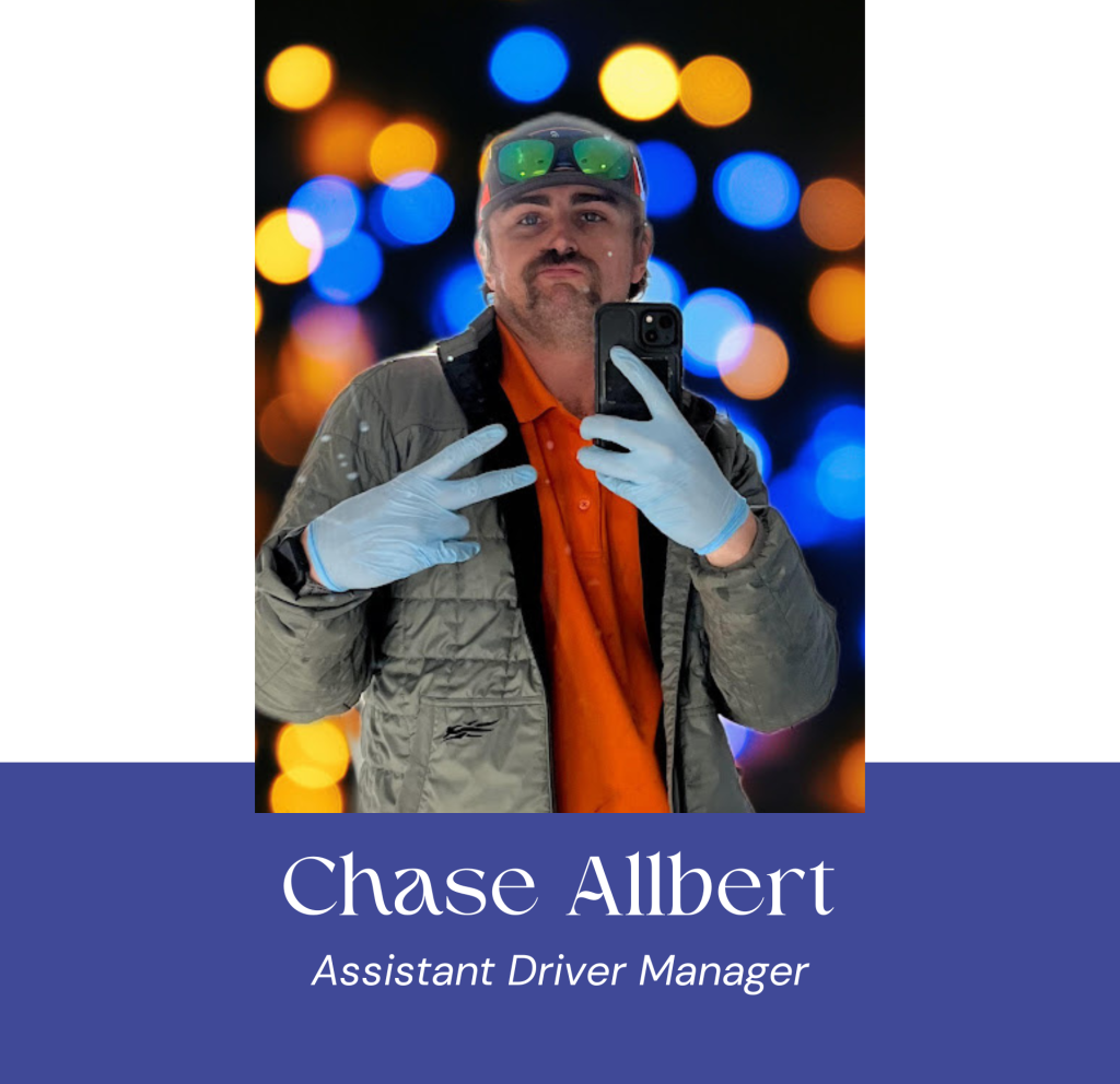VannGo site services assistant driver manager Chase Allbert taking a selfie.