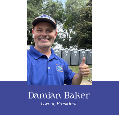 Damian Baker, owner and president of VannGo Site Services, giving a thumbs up outdoors.