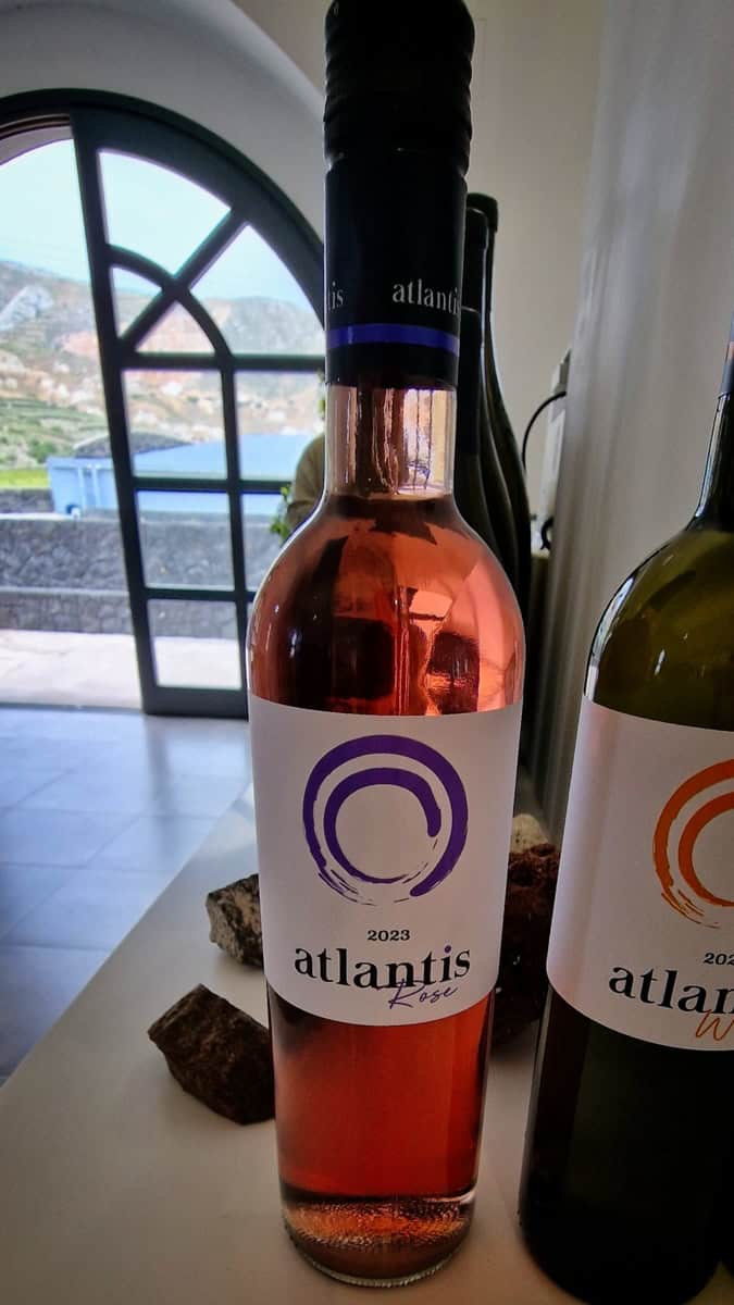 Estate Argyros Atlantis Rose Wine Bottle