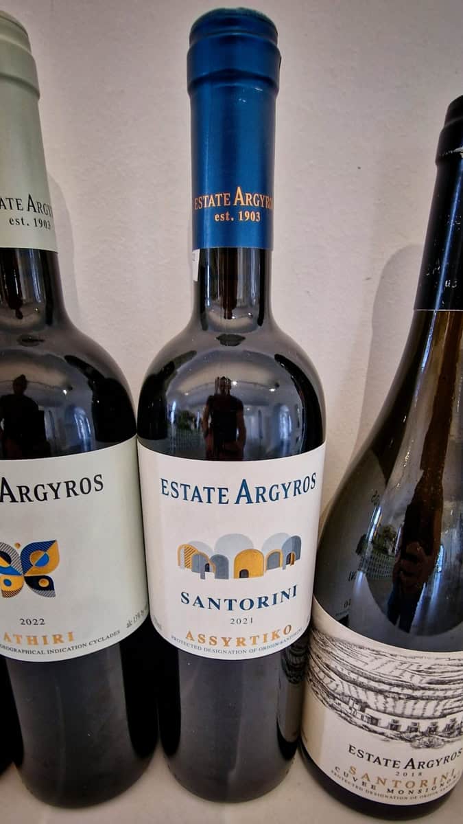 Estate Argyros Assyrtiko White Wine Bottle