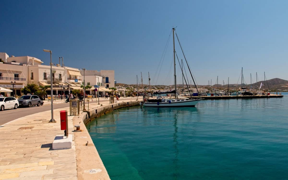Milos Port area looking east