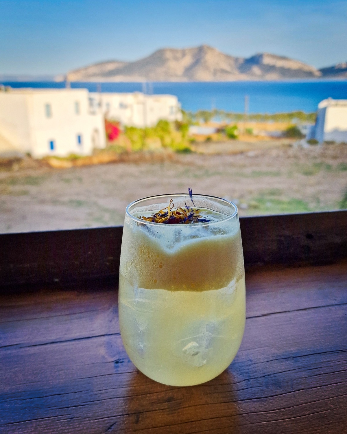 Delicious cocktail at Astrolouloudo Bar, Koufonisia