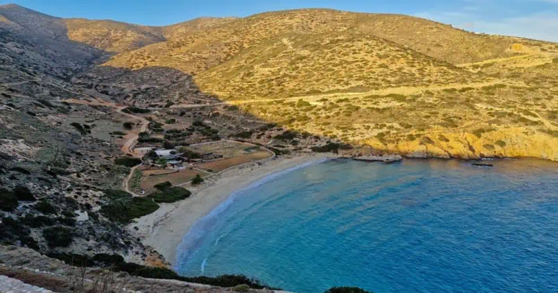 Kedros Beach Donousa late afternoon