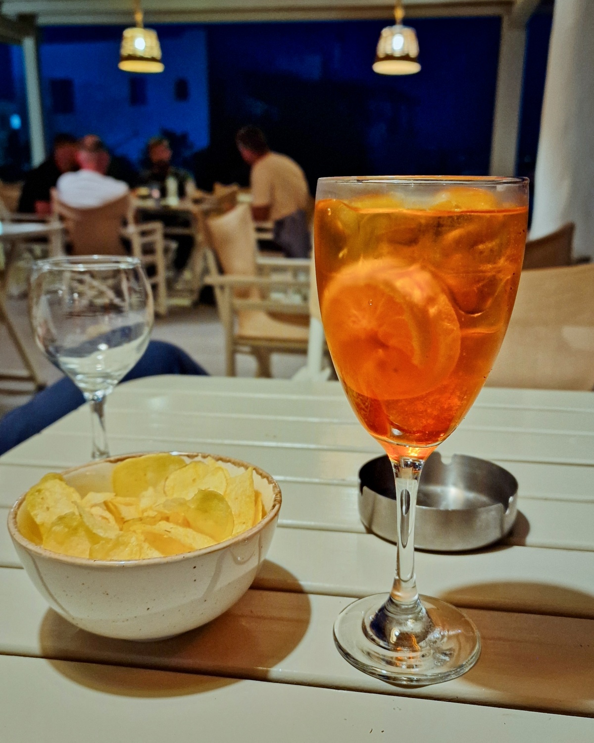 Pre-football Aperol Spritz at Opsianos, Koufonisia