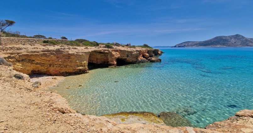 Secluded sandy bays on Koufonisia eastern coastline