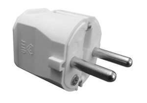 Budget stekker wit plastic