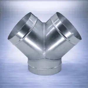 Verbindingselement in een Y-vorm, gemaakt van hoogwaardig verzinkt staal. Dit product is ontworpen voor ventilatie- en luchtcirculatie-toepassingen. De lichte, zilverkleurige afwerking biedt weerstand tegen corrosie. Met een standaard maatvoering voor eenvoudige installatie en veelzijdigheid in gebruik, geschikt voor zowel residentiële als commerciële projecten. Dit item ondersteunt efficiënte luchtverdeling en draagt bij aan een verbeterde energieprestaties.