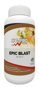**Produktbezeichnung:** Epic Blast**Produktkategorie:** Pflanzenvoeding**Material:** Chemische voedingsstoffen**Farbe:** Weiß mit farbigen Akzenten**Format:** 1 liter plastic fles**Inhalt:** Extra voeding voor de bloeifase**Toepassing:** Geschikt voor gebruik met kokosproducten, optimaliseert voedingsstoffen voor bloemen en bevordert de energie- en celgeneratie.**Duurzame eigenschappen:** Specifiek geformuleerd voor efficiënte opname, wat bijdraagt aan een duurzame teeltpraktijk.