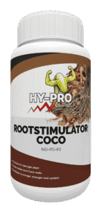 **HY-PRO Rootstimulator Coco**: Dit product is een wortelstimulator speciaal ontwikkeld voor gebruik in kokosgrond. Het bevat een formule die de groei van een sterker wortelsysteem bevordert en de weerbaarheid van de wortels verbetert. De inhoud van de verpakking is 500 milliliter, geschikt voor zowel binnen- als buitentoepassingen. Deze wortelstimulator is vervaardigd uit milieuvriendelijke ingrediënten en draagt bij aan een gezonde plantengroei. Het product is bedoeld voor tuinders die de ontwikkeling van hun planten willen optimaliseren met een focus op duurzaamheid.