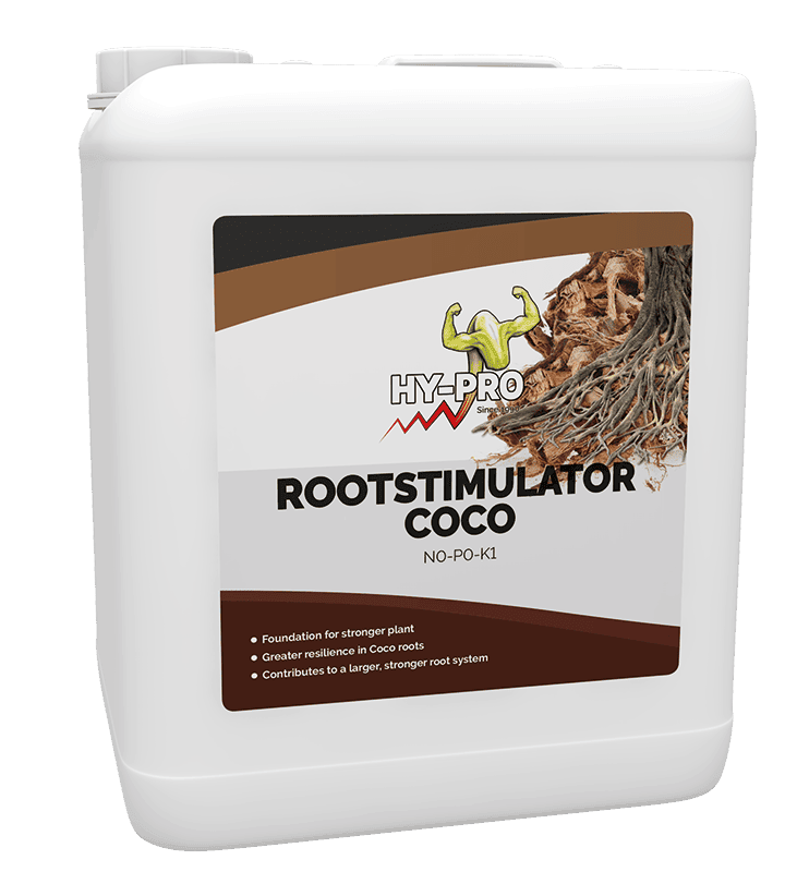 Wortelstimulator voor kokosplanten, aangeboden in een witte plastic container van 5 liter. Dit product bevordert de ontwikkeling van een sterker wortelstelsel, wat bijdraagt aan een gezondere plant. Geschikt voor gebruik in kokosmedium, ondersteunt het de veerkracht van wortels in deze omgeving. Het bevat een uitgebalanceerde samenstelling, gericht op het verbeteren van de groei en stabiliteit van planten. Ideaal voor tuinliefhebbers die zich richten op duurzame kweekmethoden.
