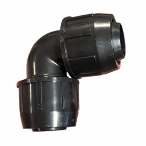 PE hoekverbinding 25 mm voor kunststof buizen.