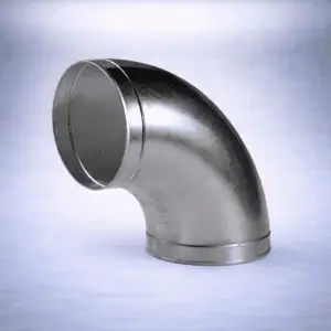 Knikpijp van roestvrij staal, geschikt voor ventilatiesystemen. De pijp heeft een gladde afwerking en een diameter die in verschillende installatiebehoeften past. Het materiaal is duurzaam en bestand tegen corrosie, wat bijdraagt aan een lange levensduur. Ideaal voor gebruik in zowel residentiële als commerciële toepassingen. De kromming zorgt voor een efficiënte luchtstroom, terwijl het ontwerp eenvoudig te monteren is.