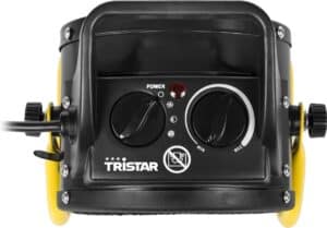 Tristar elektrische kachel met een zwart en geel ontwerp. Voorzien van een aan/uit-schakelaar, een verwarmingselement en een ergonomische draai-knop voor temperatuurinstelling. Geschikt voor diverse ruimtes, biedt snelle verwarming en is ideaal voor gebruik in kleinere woningen of tijdelijk gebruik. Duurzaam en energiezuinig ontwerp voor een milieuvriendelijke toepassing in huis.
