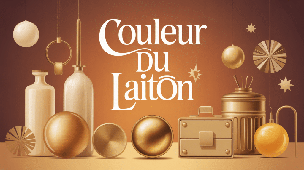 Illustration couleur du laiton sur bijoux et accessoires déco