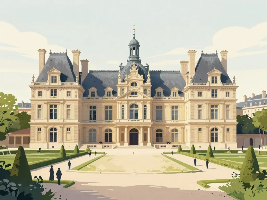 manoir parisien illustration styles architecturaux
