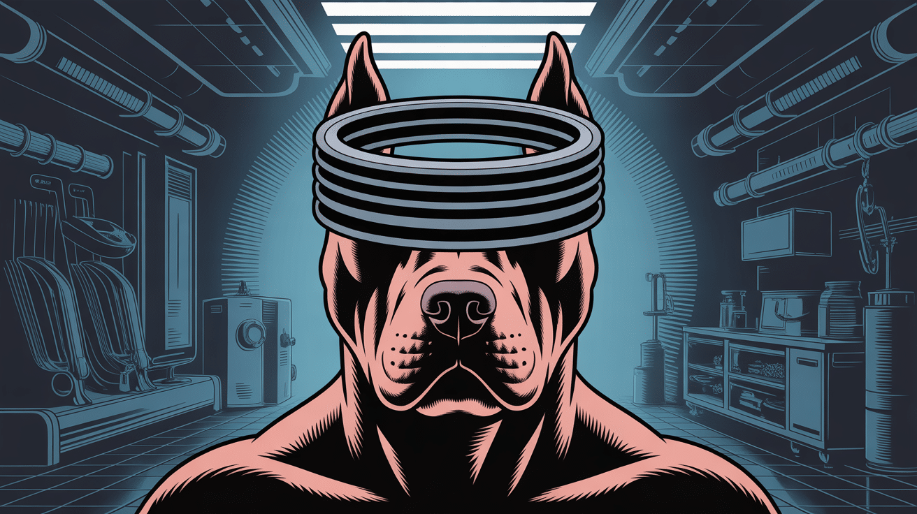 illustration rasoir pitbull avis tête chauve