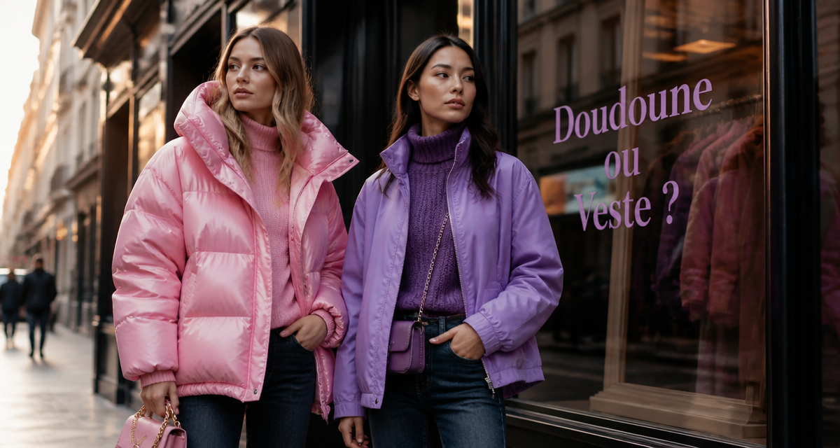 doudoune veste urbaine rose violet mannequins