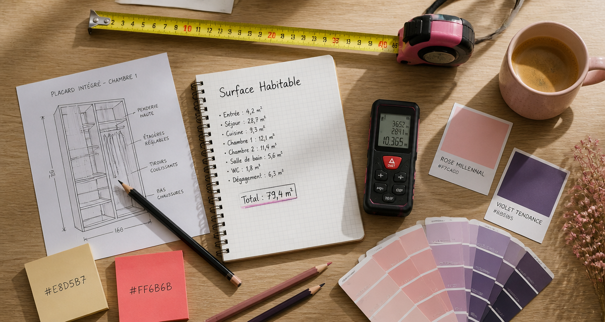 placard surface habitable outils mesure