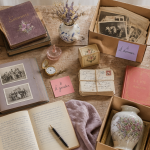 Vidage maison table tri objets anciens et cartons
