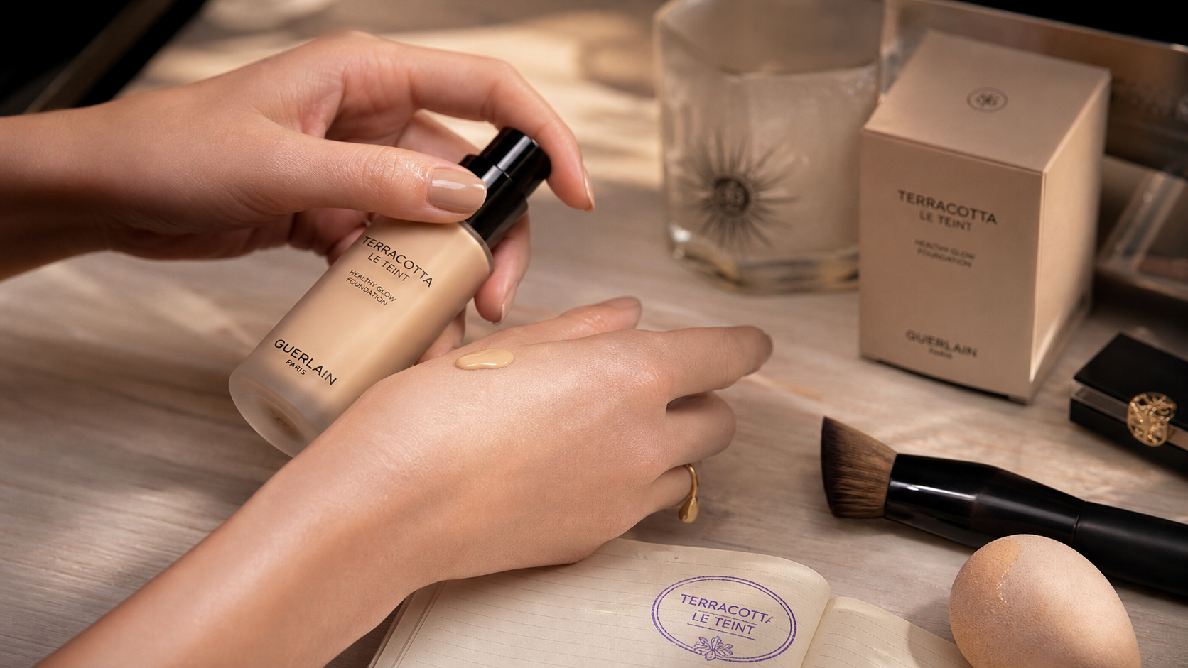 Fond de teint terracotta Guerlain avis, texture seconde peau