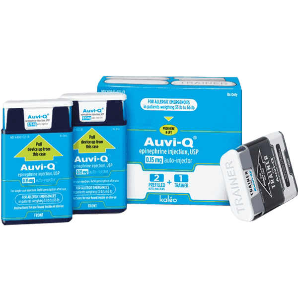 AUVI Q Epinephrine Injection USP Pt 15mg 2 Pack Auto Injector