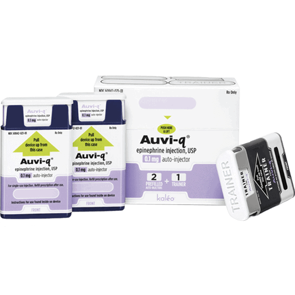 AUVI Q Epinephrine Injection USP Pt 1mg 2 Pack Auto Injector