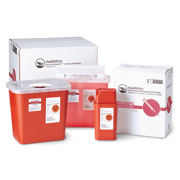 Sharps and Medical Waste Mailback Containers Group Shot