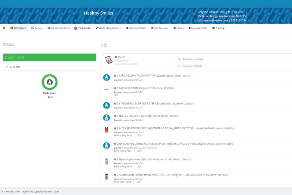 OnTraq Emergency Readiness Screenshot