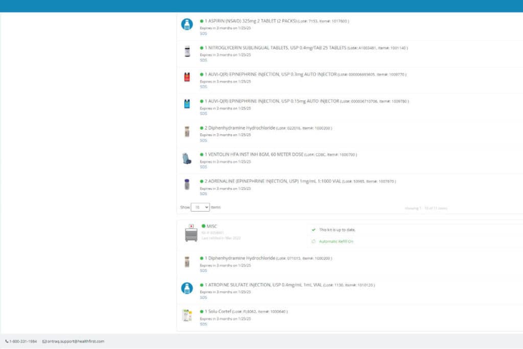 OnTraq Unit Dose Medications Screenshot