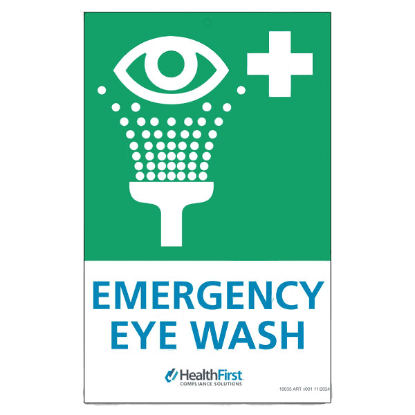 Eye Wash Plastic Sign