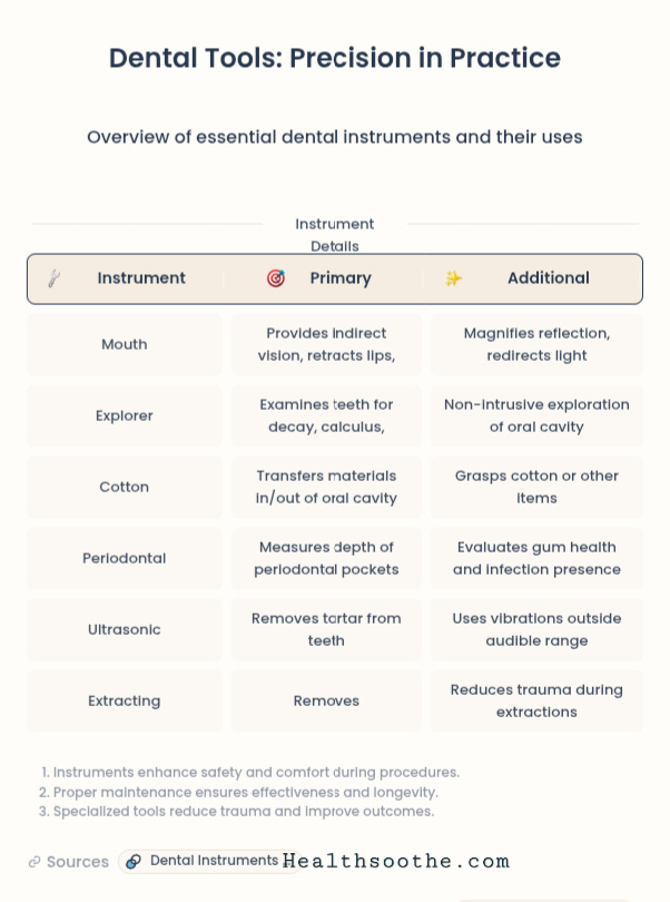 Essential dental instruments and their uses