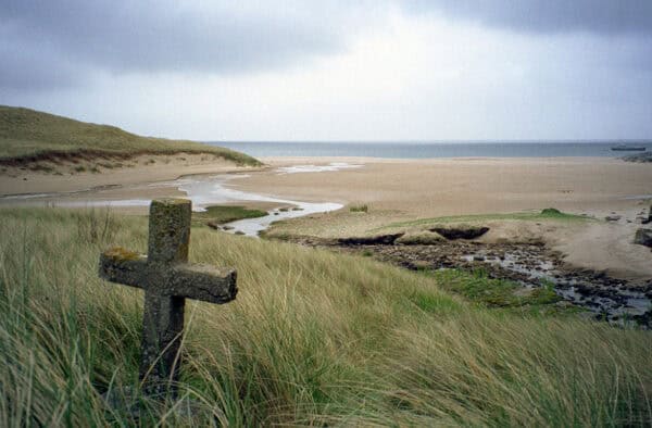 Mingulay Beach, located on the uninhabited Scottish island of Mingulay in the Outer Hebrides