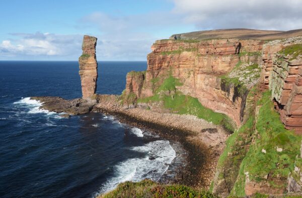 Spectacular Hebridean sea cliffs and rock formations.