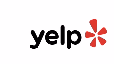 Yelp logo with red starburst