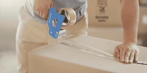 moving boxes taped by packing services provider in ohio