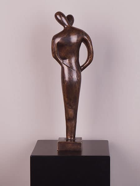Beeld voor binnen of buiten - Brons - Koppel Samen Abstract - 46x15x10 cm - Afbeelding 7
