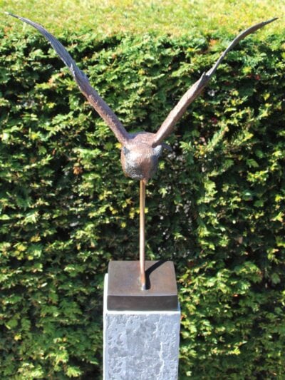 Beeld voor binnen of buiten – Brons – Uil – 55x48x28 cm