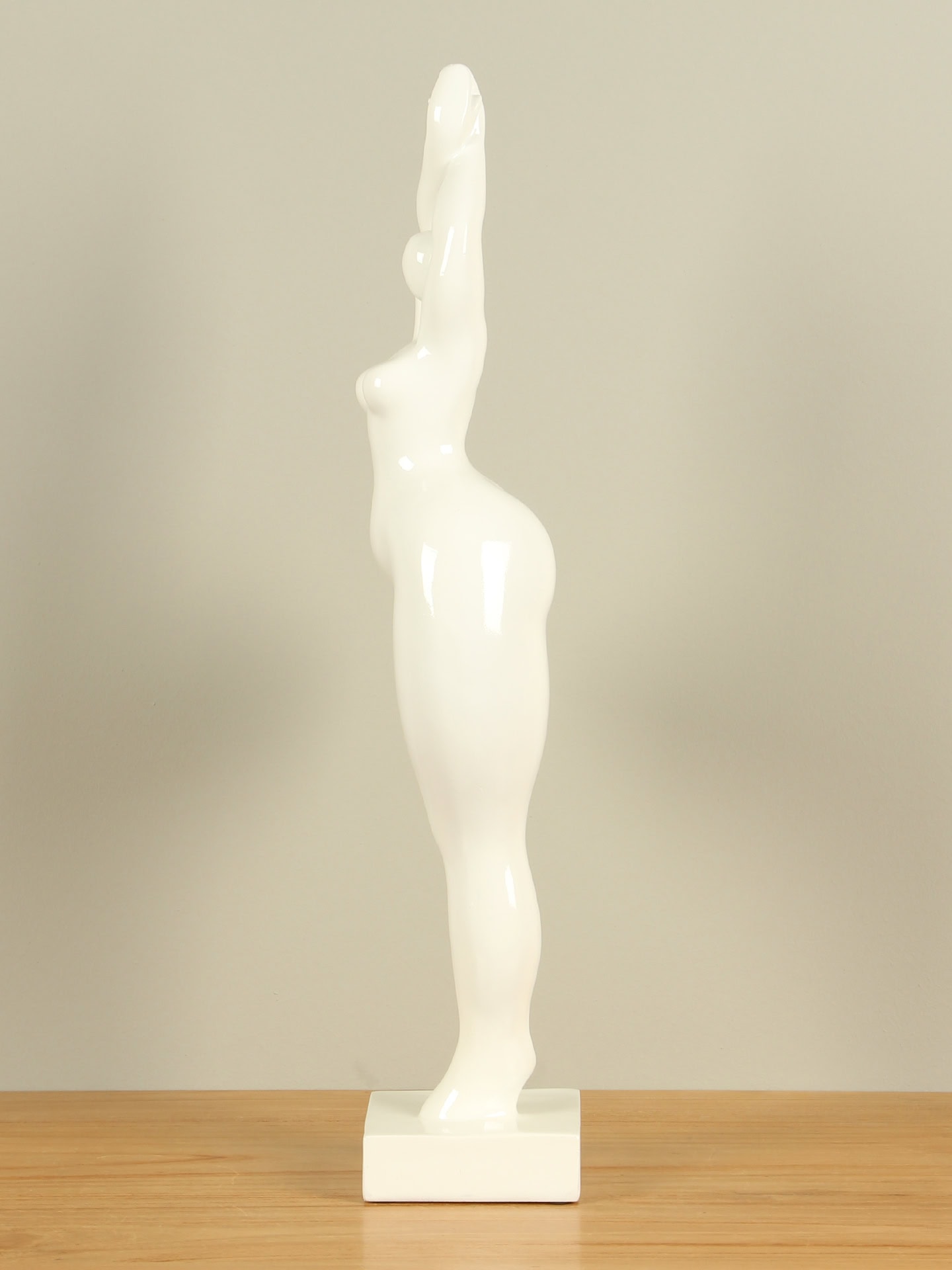Beeld voor binnen - Wit - Kunsthars - Ballerina - 52x20x9 cm - Afbeelding 2