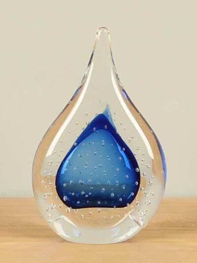 Druppel – Blauw – Glas – Druppel 14 cm 801012BL – 14x9x4 cm