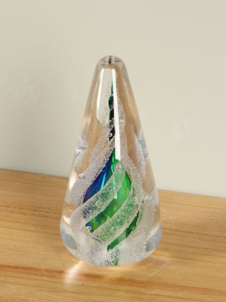 Druppel - Blauw - Glas - Pegel blauw/groen, 17 cm - Afbeelding 2
